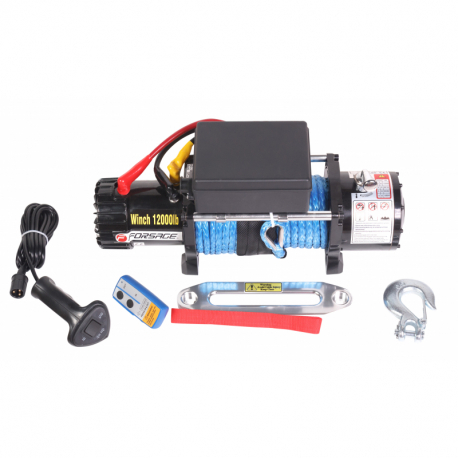 Лебедка автомобильная 5.5т, 12V (нейлоновый трос) Forsage F-TRH912000N 2215