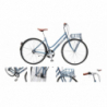 Велосипед Urban Classic F(Al 6061 колесо700с пер/зад покр35C 3 планетар. скорости  тормаза:U-Brake,зад ножной  ремен. передача рост до 175см  голубой) Forsage FB28004 25742
