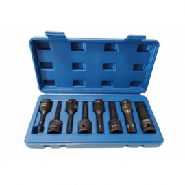 Набор головок-бит TORX ударных 8 предметов ,1/2"(T30, T40, T45, T50, T55, T60, T70, T80), в кейсе FORCEKRAFT FK-4088MPB 27088