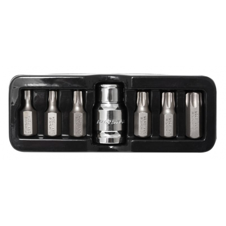 Набор бит TORX с отверстием и битодержателем,7 предметов 1/2"(L:30мм Т25,Т30,Т40,Т45,Т50,Т55), в ложементе Forsage F-4074TH 27205