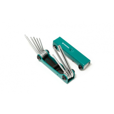 Набор ключей TORX складной, 8 предметов (T9, T10, T15, T20, T25, T27, T30, T40 с отверстием) Forsage F-5083TF 27337