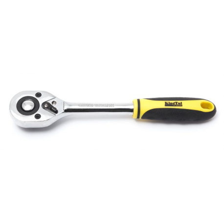 Трещотка хромированная с резиновой рукояткой 1/2" 24 зуб. KINGTUL profi KT-601004P 5550