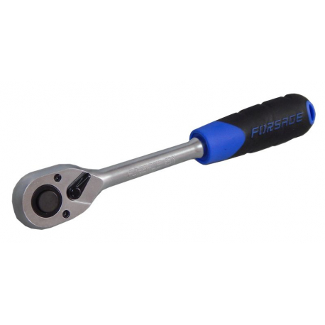 Трещотка реверсивная с резиновой ручкой 1/2"(L-260мм, 45зуб) Forsage F-80243 15769