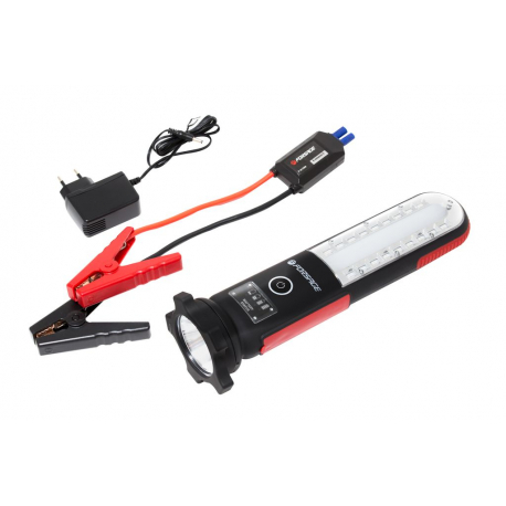 Фонарь светодиодный аккумуляторный с накопителем и функцией пуска а/м(12V,12000mAH,400Amp,480/60Lumen-бок/торц.свет,водоне предметов IP54, магит,инд. зарядки) Forsage F-01396 19692