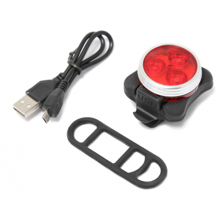 Фонарь LED задний круглый велосипедный (красный, 4 режима) Forsage HYD-018 16494