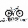 Велосипед Фэтбайк Riot-x(рамаAl 6061 колесо26" пер/зад покр.4"  27скоростей Shimano Acera,вилка RST Guid тормозаTektro седло Velo рост до175см черный) Forsage FB26002(457) 25738