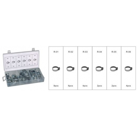Хомуты монтажные с винтом, 26 предметов  Forsage F-838 12708