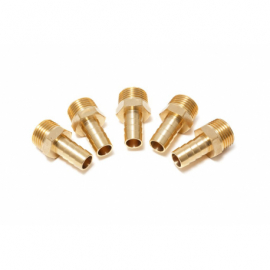 Штуцер пневматический наруж. резьба  1/2"- "елочка" 6мм, к-т 5шт. Forsage F-MH08/04K 26090