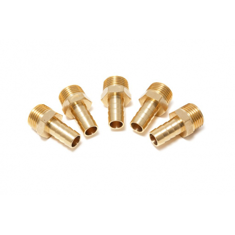 Штуцер пневматический наруж. резьба  1/2"- "елочка" 6мм, к-т 5шт. Forsage F-MH08/04K 26090