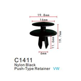 Клипса для крепления внутренней обшивки а/м Фольксваген пластиковая (100шт/уп.) Forsage клипса C1411(VW) 14040